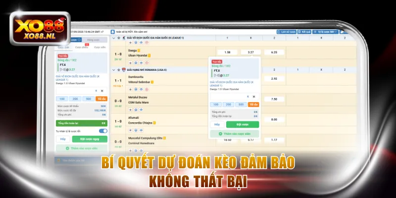 Bí quyết dự đoán kèo đảm bảo không thất bại